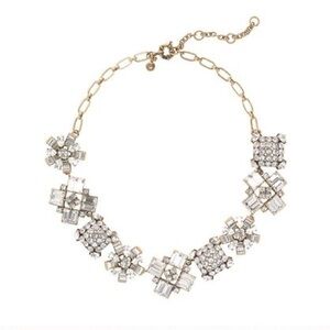 J. Crew Gold and Silver Crystal Necklace